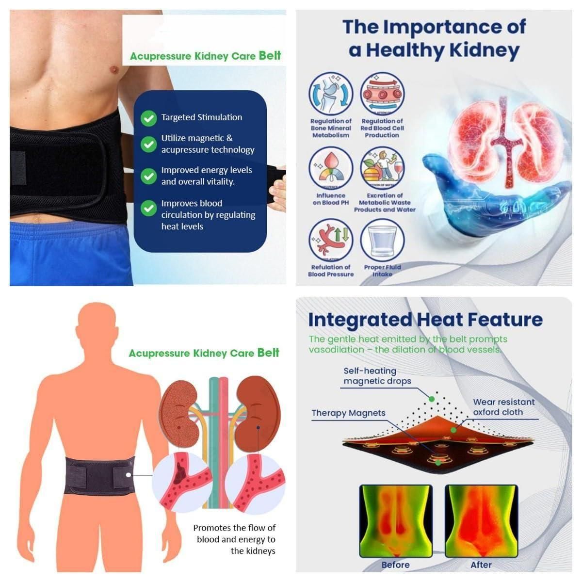 Acupressure Kidney Care Belt – Magnetic Therapy for Lumbar Support & Pain Relief